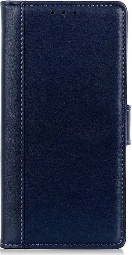 Shop4 - Oppo Find X5 Pro Hoesje - Wallet Case met Pasjeshouder Grain Blauw