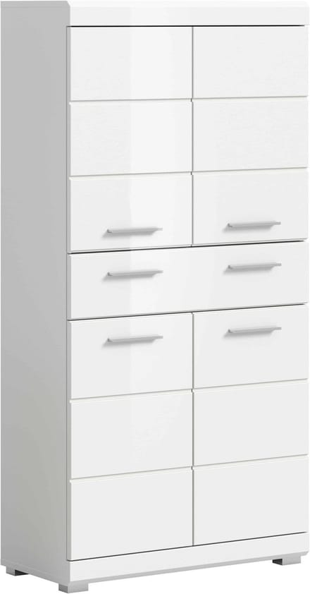 Scout midi kast wit hoogglans MDF TZ wit NB - 31x74x141cm