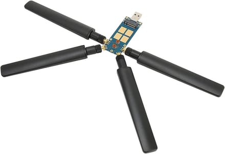 5G Module USB Adapter Bord met 4 Antennes en Koeling voor M.2 Key B Kaart