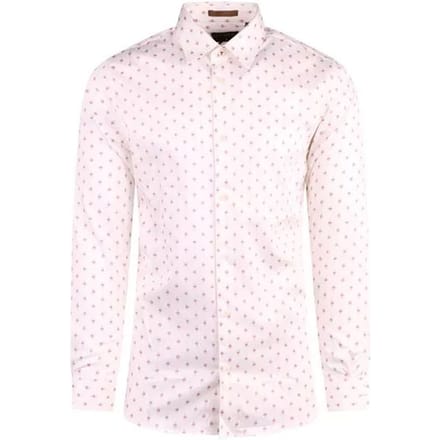 Ted Baker Area Heren Wit Geometrisch Print Shirt