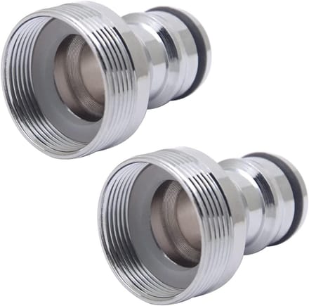 Set van 2 Draadadapters M24 naar M21 - Snelle Koppeling voor Tuinslang en Wasmachineaansluiting