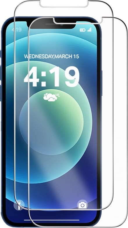 Geschikt voor iPhone 12 Mini screen protector - Beschermglas - Screenprotector Glas - 2 stuks