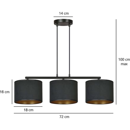 3-lichts hanglamp Hilde | MAY Interiors