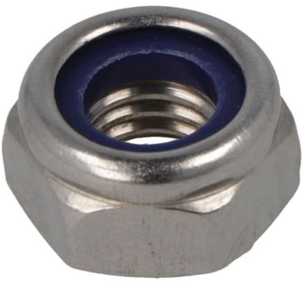 Hoenderdaal borgmoer zesk. rvs   m12          din 985 a2