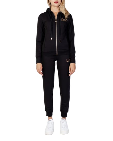 EA7huispak met gouden logo en gouden studs Zwart Maat : L