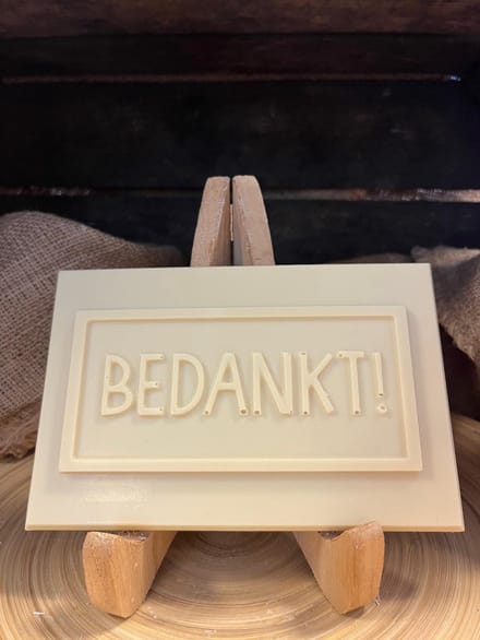 Chocolade tablet Bedankt - chocolade 200 gram | Smaak Wit