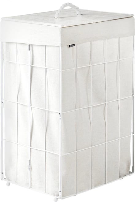 APOTERI - Wasmand - Wit - 41 cm - IJzer
