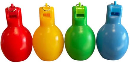 Handfluit - Fluitje Scheidsrechter - Knijpfluit - Wizzball - Set van 4 stuks