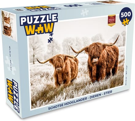 Puzzel Schotse hooglander - Dieren - Stier - Legpuzzel - Puzzel 500 stukjes