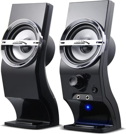 Audiocore AC805 -PC-speaker - Soundbar luidspreker 2.0 - 2x 3 Watt RMS - Computer speakers - USB / 3,5 mm jack
