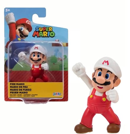 Super Mario mini figuur 6cm - Fire Mario
