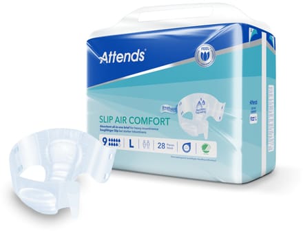 Attends Slip Air Comfort 9 Large - 1 paquet de 28 protections