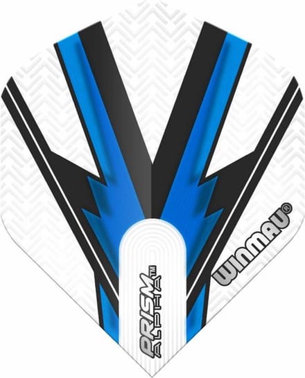 Winmau Prism Alpha White & Blue - Dart Flights