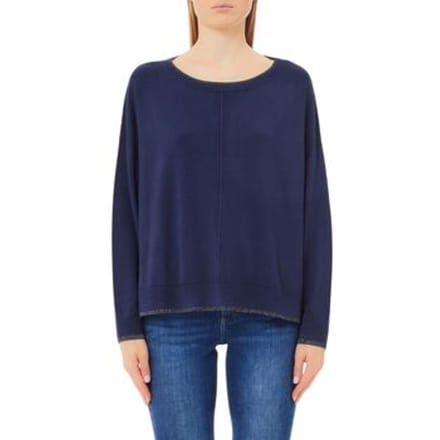 relaxed fit pullover van viscosemix model 'MAGLIA CHIUSA'