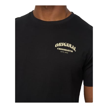 Crosshatch Heren Labstock T-Shirt (Zwart)