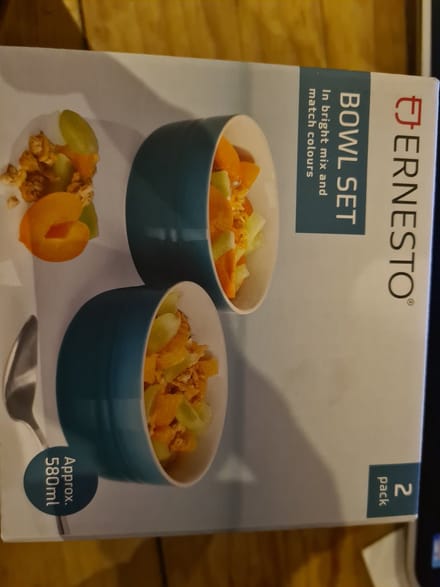 Ernesto kommen set 2 stuks blauw
