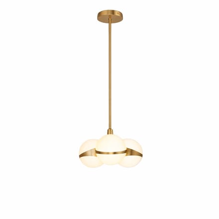 Hanglamp 3 lichtpunten - brushed gold - G9 fitting