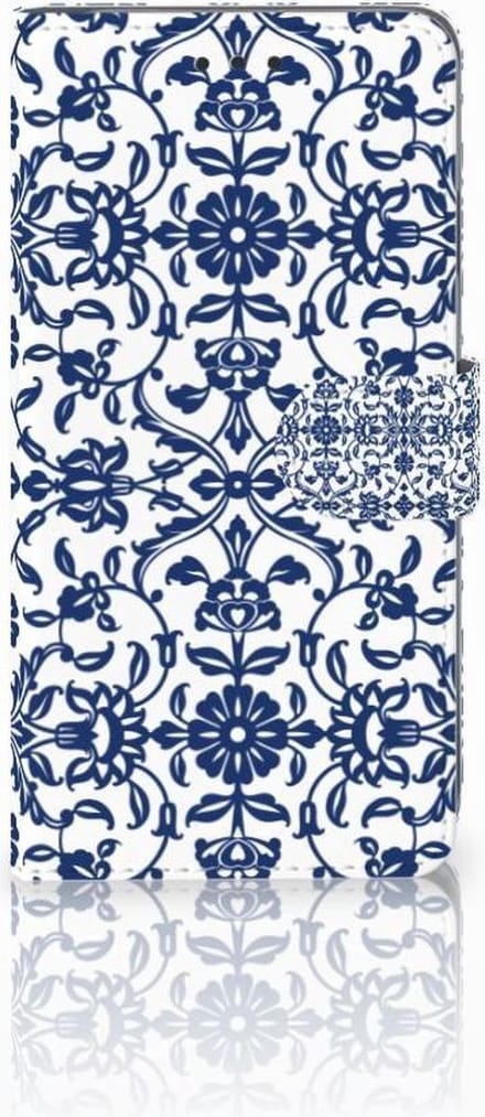Apple iPhone Xs Max Hoesje Flower Blue