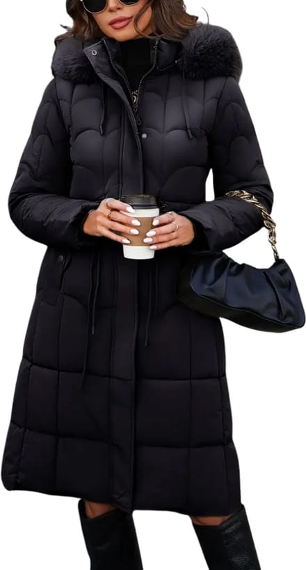 Winterjas Dames - Parka - Winter - Jas - Volwassen - Stijlvol - Zwart - S