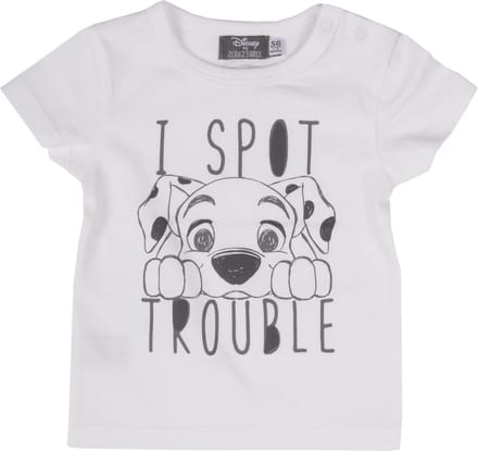 Zero2Three Baby T-shirt Dalmatiërs  - Wit