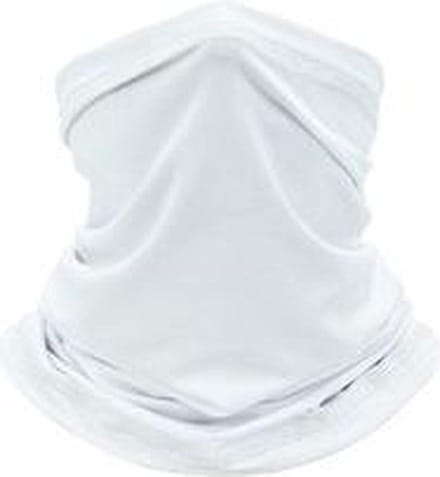 Bandana | Mondmasker | Sjaal | Nekwarmer| Cadeau | Fiets | Scooter |Multifunctioneel Colsjaal | Wit