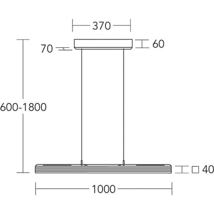 HerzBlut LED hanglamp Hermann, geolied eiken, omhoog/omlaag