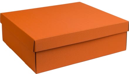 Geschenkdoos met deksel karton, ORANJE 40x30x12cm (35 stuks)