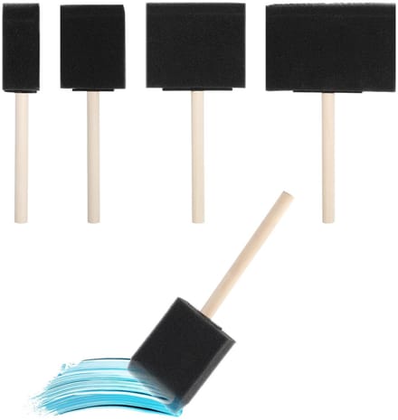 Dailygoods- Sponspenselen 4 Stuks - Schuim Borstel - Dompelpinsels