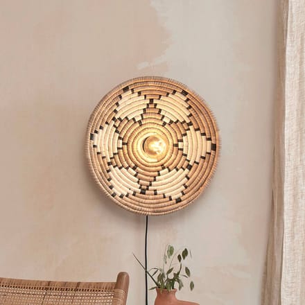 GOOD&MOJO Wandlamp Andros - Naturel/Wit - Ø45cm - Binnen Scandinavisch