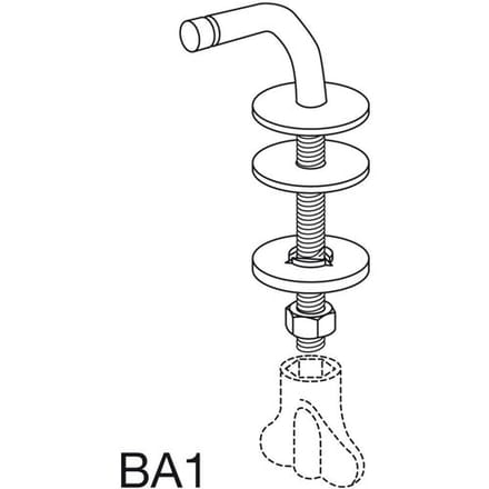 Pressalit Bevestigingsgarnituur Closetzitting Ba1P999