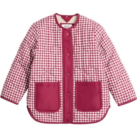 White Stuff Gingham Borg Lined Coat Deep Red Taglia: 3-4 | Giacche Outlet | Unisex | Rosso