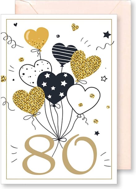 6 Wenskaarten met gekleurde envelop - MGPcards - 80 - Ballonnen - 11,5 x 17 cm