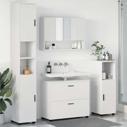vidaXL - Badkamermeubel - Set - 4 - st - Wit - 35 - x - 30 - x - 192 - cm