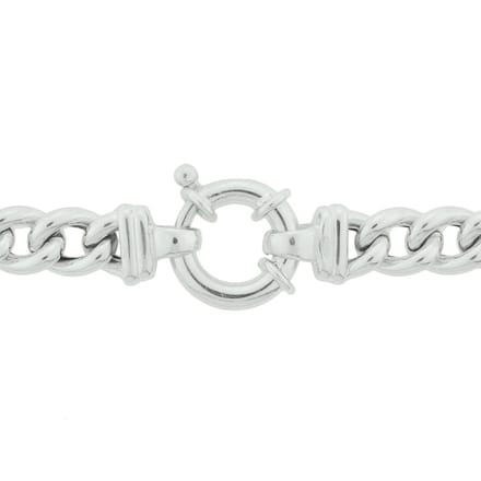 Collier Gourmette 7,5 Mm 45 Cm Met Groot Springslot