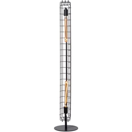 Lucide Vloerlamp Lattice - Zwart - 2xe27 - Staal - 131cm