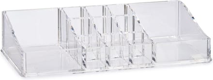 Make-up organizer/opberger 11-vaks 22,5 x 9 cm van kunststof - Make-up houder