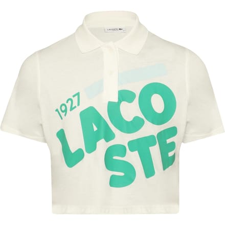 Lacoste Kort poloshirt met opdruk voor dames (Wit)