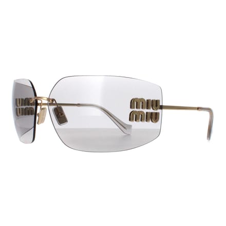 Miu Miu Logo Onregelmatige Vorm Zonnebril Dames zonnebril Goud SMU54Y_E5AK_FE30B_C_080 Basic Packaging-Eyeglass Pouches+Box