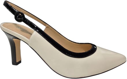 Peter Kaiser 9-9-79640-44 13D Pumps Wit/Zwart Leer Dames - Wit - 37