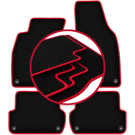 CARLUX-RED automatten voor: Seat Exeo sedan, stationwagen (2008-2015)