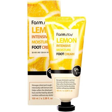 FARM STAY Crème pour les pieds hydratante intense au citron 100 ml (3 options) 1pcs beige