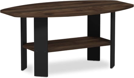Compacte Salontafel voor Kleine Ruimtes - Elegant Design in Walnoot/Zwart