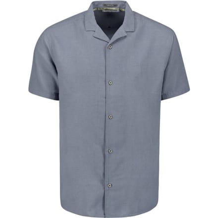 No Excess Shirt short sleeve revers collar so washed blue