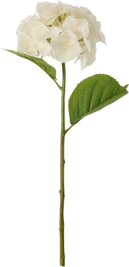 J-Line bloem hortensia Frisse Toets - textiel - wit - large - 4 stuks