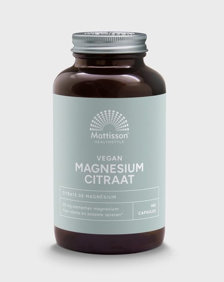 Mattisson - Magnesium Citraat 400 mg - Vegan Voedingssupplement - 180 Capsules