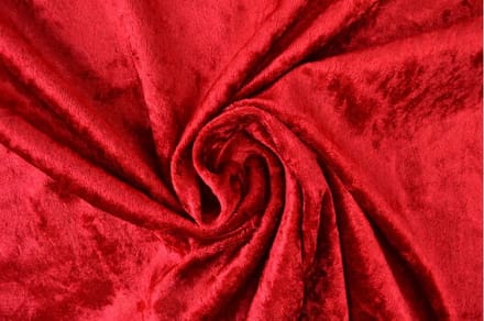 40 meter velours de panne - Rood - Crushed velvet - 150cm breed