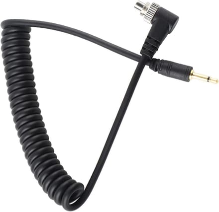 Allecto Plus - Flash Sync Kabel 100 cm voor Professionele Camera - Blitz PC-Synchronisatiekabel met Schroefvergrendeling - Spiraalkabel voor Flash Trigger - 25 mm aansluiting