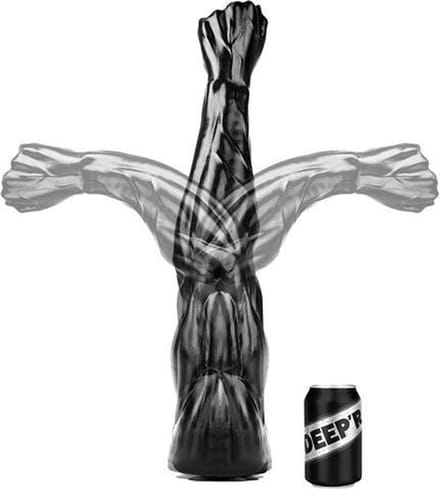 DEEP'R - Mega Power Fist - Zwart - 68.00 cm - Ø 6.50 cm
