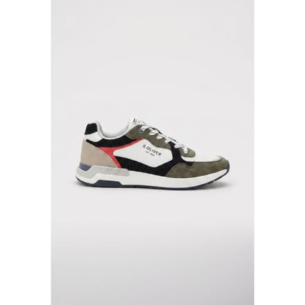 s.Oliver - male - Veelkleurige sneaker in lederlook