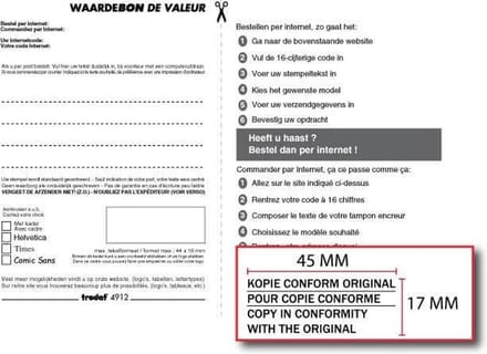trodat Nabestelkaart TRO 4912